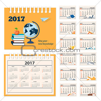 desk education calendar 2017 year