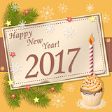scrapbooking card Happy New Year 2017