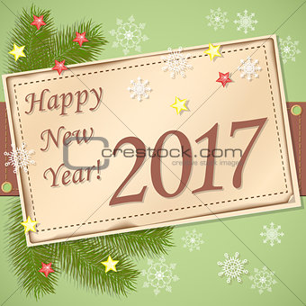 scrapbooking card Happy New Year 2017