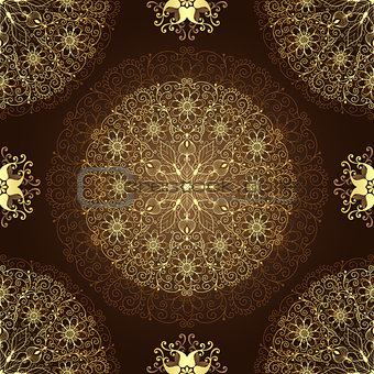 Vintage brown seamless pattern 