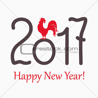 symbol red rooster for year 2017