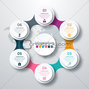 Infographic design with colored