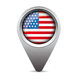 USA pointer vector flag