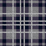 Knitting checkered seamless pattern mainly in muted violet hues
