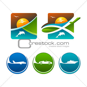 Colorful Miscellaneous Vector Travel Icons