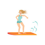 Girl On The Surf Board