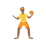 Man In Yellow Uniform Playing Basketball