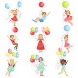 Kids With Party Balloons