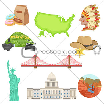 USA National Symbols Set