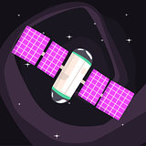 International Space Station With Solar Panels Unfolded