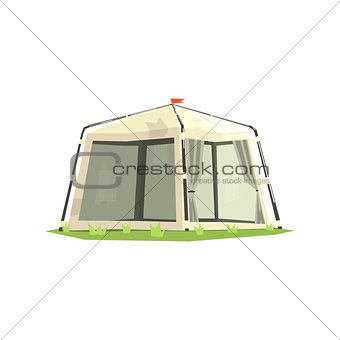 White Sportive Camping Tent