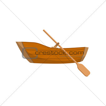 Wooden Boat With A Peddle