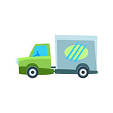 Small Delivery Truck Toy Cute Car Icon