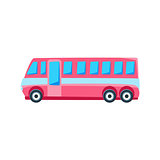 Pink Public Bus Toy Cute Car Icon