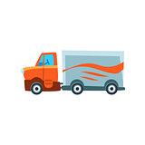 Long-Distance Cargo Truck Toy Cute Car Icon