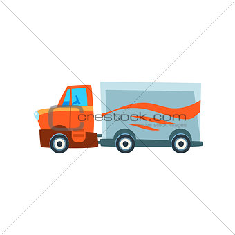 Long-Distance Cargo Truck Toy Cute Car Icon
