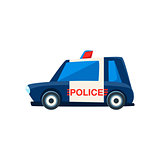 Black And White Police Toy Cute Car Icon