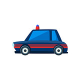 Black Police Toy Cute Car Icon