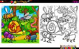 insect characters coloring page