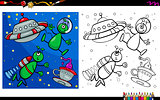 alien characters coloring page