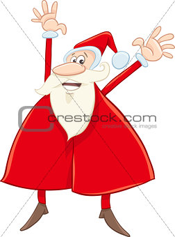 happy santa claus cartoon