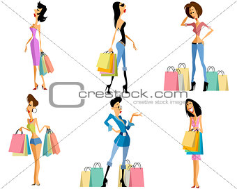 Shopping girls set