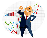 Businessman with graph