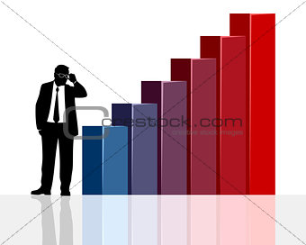 Businessman with graph