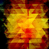 Abstract watercolor background of triangles