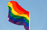 The  Rainbow Flag on a Flagpole