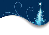 Blue Christmas Greeting Card