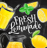 Poster fresh lemonade chalk