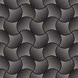 Vector Seamless Black and White Arc Shape Stipple Halftone Pattern