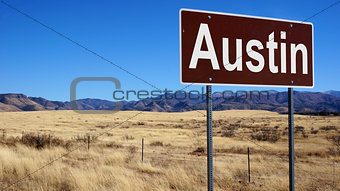 Austin road sign