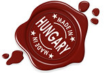 Label seal of Made in Hungary