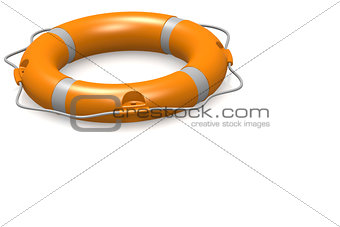 Life buoy in white