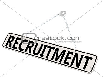 Recruitment banner isolated on white