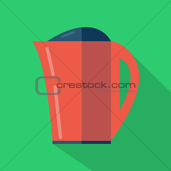 Modern flat design concept icon. Kettle tea and Coffee makers. V