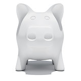 Front view of piggy bank