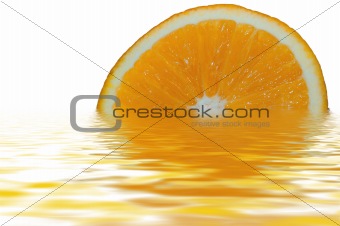 orange shipped in water