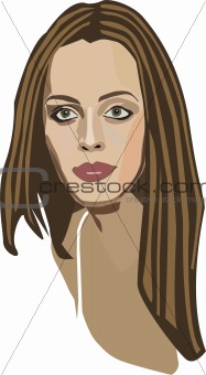  Beautiful girl -vector illustration