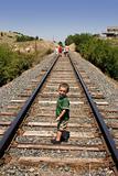 Little Boy on the Train Tracks