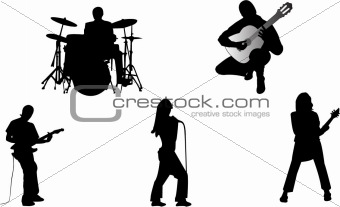 Band silhouettes
