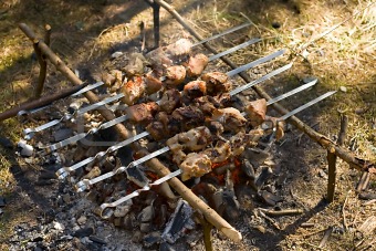 kebab cooking