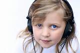 young Girl wearing headphones