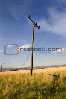 Electric Pole in a Field in Helena