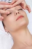beauty saln series. facial massage