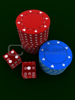 jetons and dice