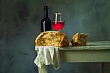 wine and bread