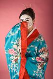 Shy Geisha in yukata